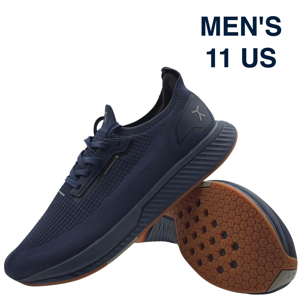 Flux Adapt Waterproof Sneakers Mens Size 11 Navy Blue Gum Sole Running Shoes